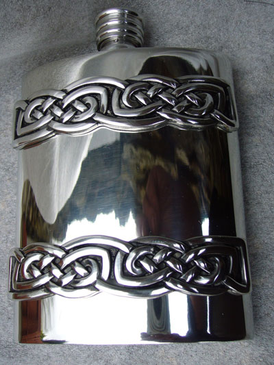 Finished Flask with Celtic Cast Bands