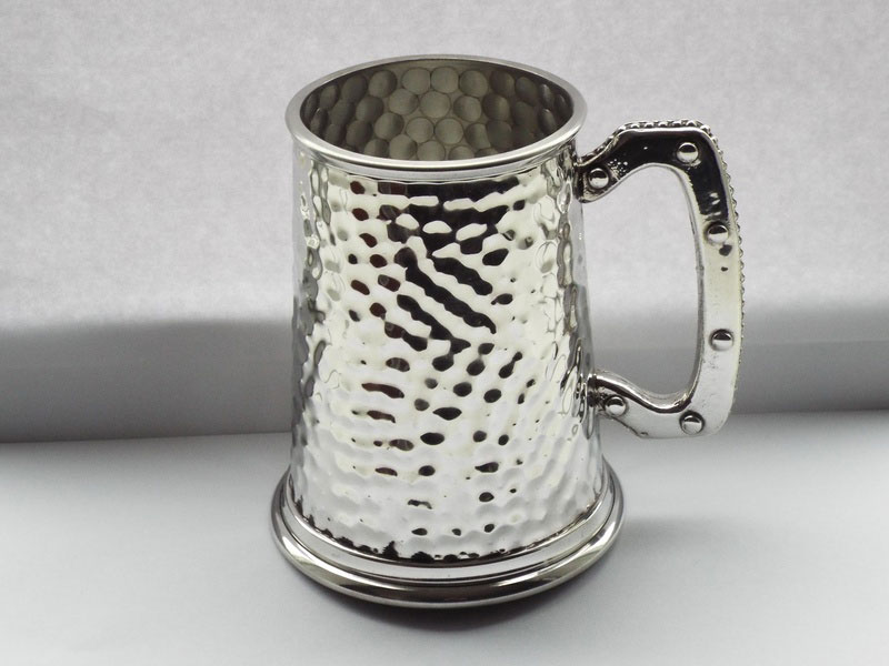 "The Full Hammered" 1 Pint Pewter Tankard (T012)