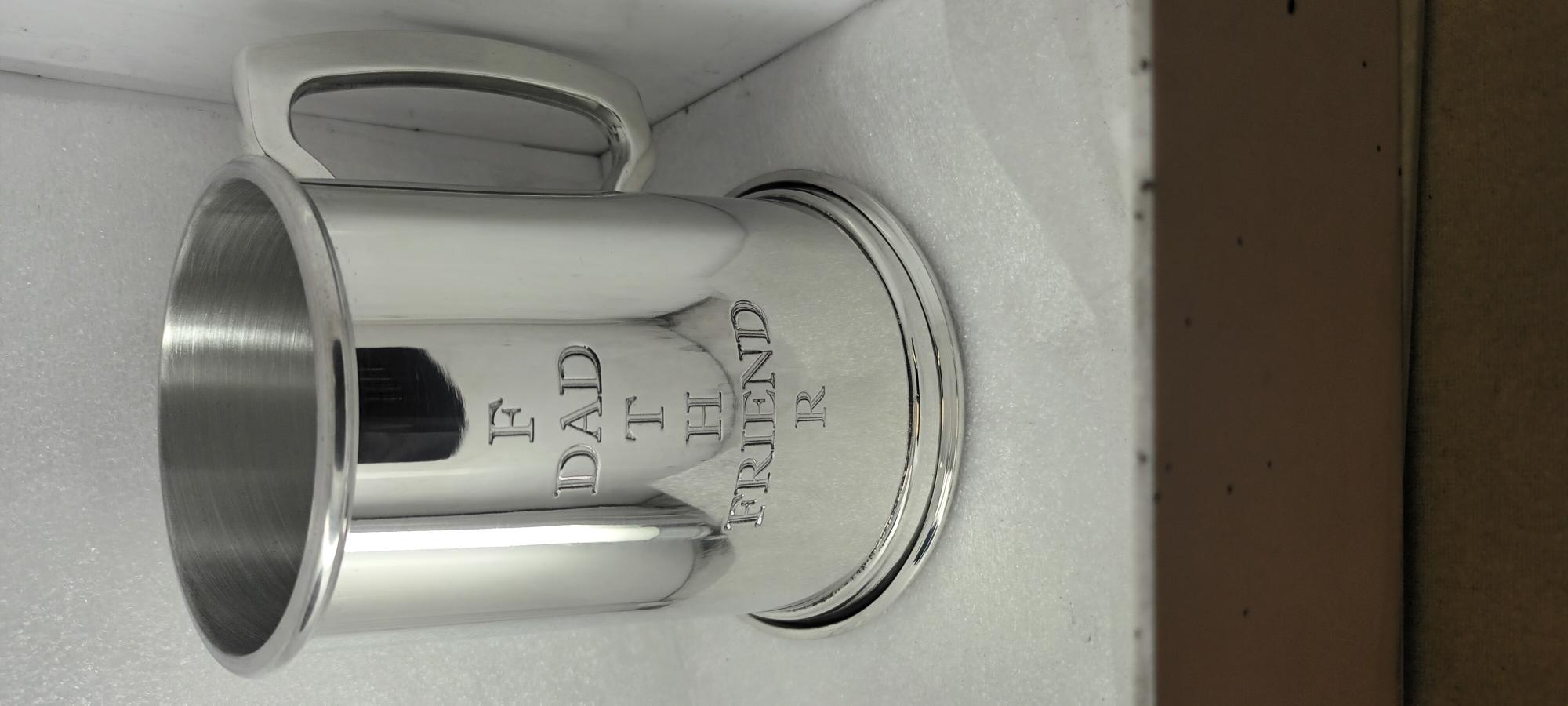 1 Pint Engraved "Father, Dad, Friend" Pewter Tankard (T019)