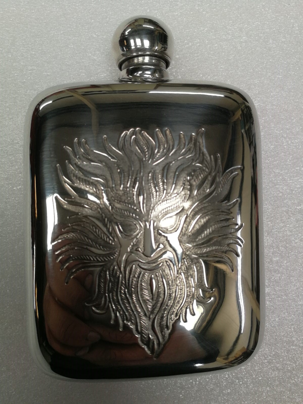 F110 The Green Man 4oz pewter flask