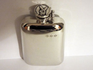 Commissioned Flask with Playboy Bunny Lid Design