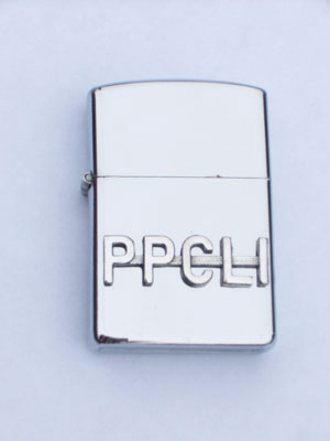 Lighter with pewter badge for Princess Patricia's Light Infantry
